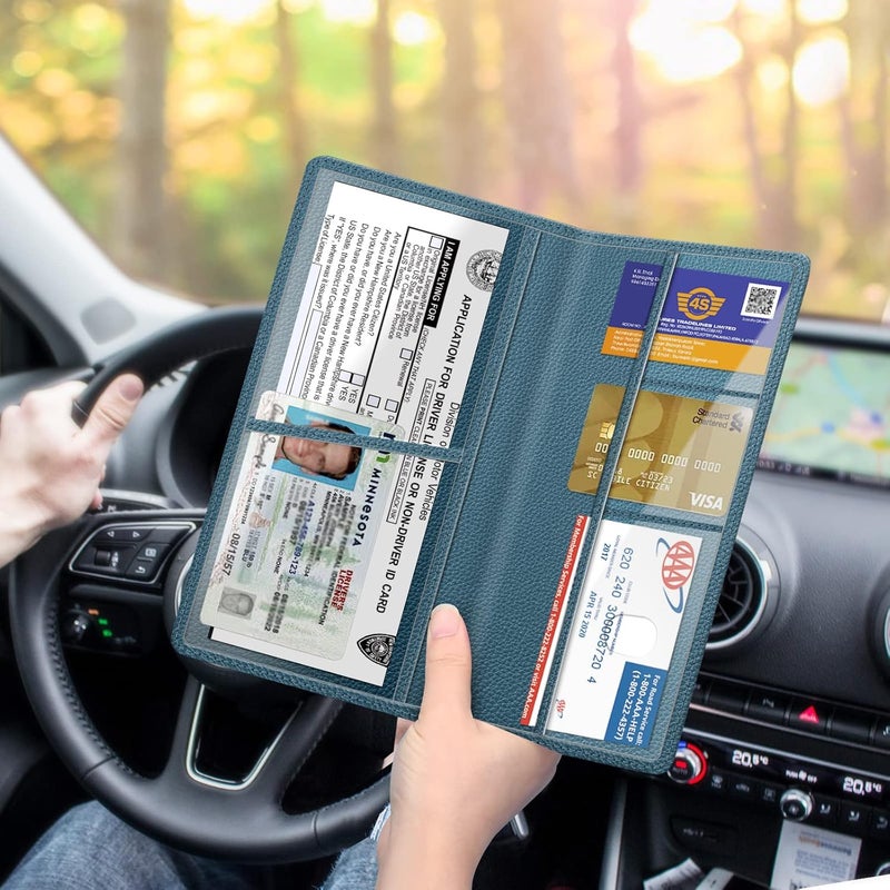 FINPAC Car Registration and Insurance Card Holder, Vehicle Glove Box Card Organizer Wallet Automobile Accessories for License - Image 5